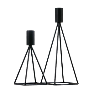 Bougeoirs les plus vendus à l'international Chandelier géométrique en triangle Bougeoir à bougie chauffe-plat Décoration de fête de mariage - Product Image 1