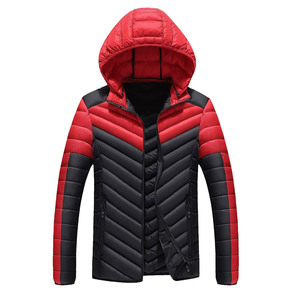 <b>Men</b> Color Block Zip Pocket Eco-Friendly Breathable Canvas Winter Puffer Jackets 2024 Solid Color Casual Warm - Product Image 1