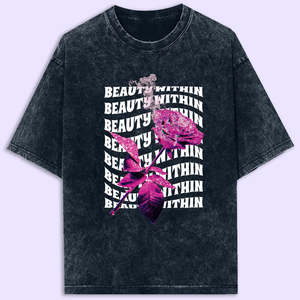 Camiseta de Alta Calidad, Prelavada con Ácido, Estilo Hip Hop, Corte Regular, Poliéster/Algodón Ecológico, Diseño Vintage Personalizado en la Parte Delantera - Product Image 4