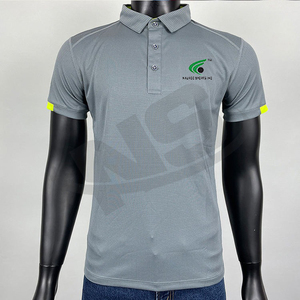 เสื้อกีฬาแขนสั้นผ้าแคนวาสสำหรับเล่นกอล์ฟของผู้ชายแห้งเร็วสีพื้นใส่เล่นกอล์ฟ - Product Image 4