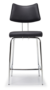 Taburete de Bar Moderno Color Negro Base de Metal Alta Calidad para Bar y Hogar - Product Image 4