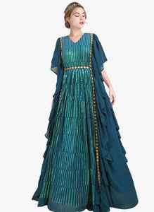 Georgette-vestido de tela de diseñador, ropa de fiesta, vestido de boda tradicional, ropa funcional, vestidos bonitos - Product Image 2