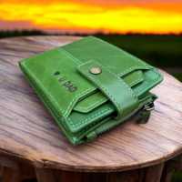 Dompet Lipat Kulit Asli Premium Desainer, Pendek, Anti RFID, Tipis, Buka-Tutup, Mode Pria, Kancing, Grosir