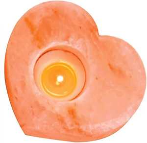 โคมไฟเกลือหิมาลัยธรรมชาติทำด้วยมือเป็นมิตรต่อสิ่งแวดล้อมเชิงเทียนรูปหัวใจเชิงเทียนตกแต่งดอกไม้ออกแบบได้ตามต้องการ - Product Image 1