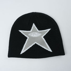 Jacquard Winter Knitted Logo Beanie Hat Cuffed Black Beanies Patch 50 colores para hombres y mujeres 2025 - Product Image 1