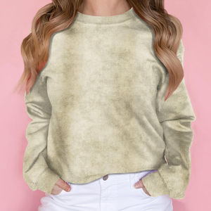 Sweat-shirt d'hiver pour femmes en vente chaude, surdimensionné, délavé à l'acide, 100% coton, respirant, sweat-shirt de haute qualité, prix bas - Product Image 3