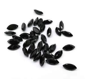 3mm 4mm 5mm Piedra de ónix negro natural Corte Marquesa Piedra preciosa suelta Precio de fábrica al por mayor Tienda en línea Fabricante Tienda en línea - Product Image 1