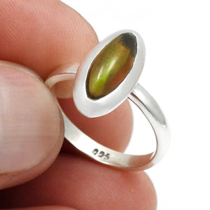 Calidad Premium 100% Piedra preciosa de ópalo negro natural Plata de Ley 925 Anillos de promesa hechos a mano Joyería de piedra natal fina de moda - Product Image 1