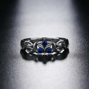 Anillo de Oro Rosa de 18K con Zafiro Zora de Zelda TOTK, Corte Ovalado, Bañado en Rodio con Rodolita, Regalo para un Estilo Impresionante - Product Image 4