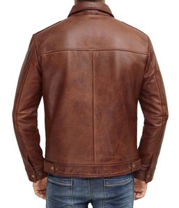 Veste en cuir d'hiver pour hommes-Doublure épaisse-Prêt pour temps froid-Streetwear moderne-Veste en cuir pour hommes - Product Image 4