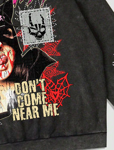 Venta al por mayor personalizado hombres sudaderas con capucha de diamantes de imitación DTG DTF sublimación impresión Streetwear sudadera polar OEM - Product Image 5