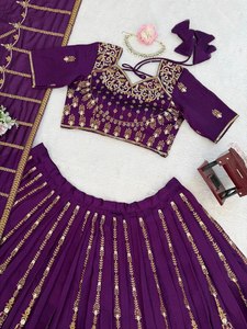 Hermoso Lehenga Choli de Tela Modal con Diseño Elegante y Colores Vibrantes, con Cancan y Lona Adherida, Ideal para Fiestas - Product Image 5