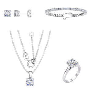 Collier en or plaqué diamant de laboratoire de qualité supérieure, taille brillant, 1,02 carats, certifié IGI, chaîne en câble, cadeau pour femme, fête - Product Image 2