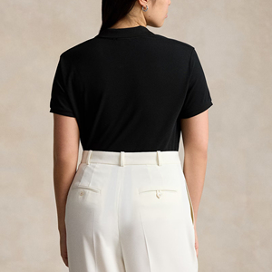 Polo de mujer hecho a medida 100% algodón personalizado DTF logotipo impreso peso pesado secado rápido color sólido streetwear señoras polo - Product Image 3