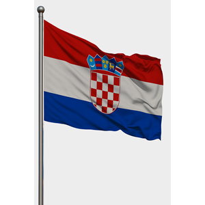 Drapeau de voiture en aluminium imprimé numériquement pour la Croatie, pour l'extérieur - Product Image 1