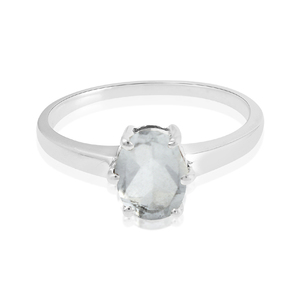 Anillo de Plata de Ley 925 de lujo ligero, piedra preciosa chapada en rodio con ajuste de punta de piedra de cuarzo verde para joyería de bodas - Product Image 4