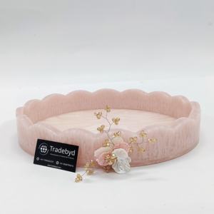 ถาดเรซิ่นทรงกลมทันสมัยถาดโลหะทำด้วยมือสำหรับตกแต่งโรงแรมและบ้านสำหรับตกแต่งโรงแรมและเรซินโดย tradebyd - Product Image 5