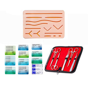 5 pièces Kits de suture chirurgicale avec manche Scalpel couteau ciseaux pince à épiler ensembles d'outils avec étui en cuir - Product Image 2