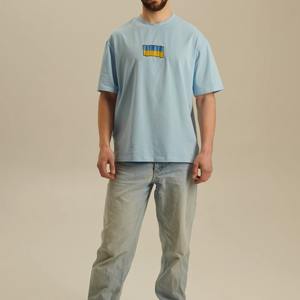 Venta al por mayor de alta calidad bordado camiseta de los hombres de impresión de gran tamaño personalizado bordado de impresión de su diseño Logo camisetas - Product Image 3