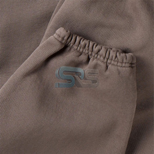 Pantalon pour homme Pantalon de jogging épais et lavé Pantalon de survêtement en molleton de coton Taille moyenne Baggy surdimensionné Streetwear pour l'entraînement d'hiver Jogging - Product Image 3