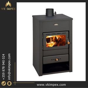 Direct Factory Supply Modern Design 75kg Wood Burning <b>Fireplace</b> <b>Black</b> Steel Material for Indoor Use Made in Bulgaria - Product Image 3