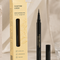 Boîte d'emballage personnalisée pour crayon à sourcils avec fenêtre, boîte en carton pliable, boîte cosmétique pour crayon à sourcils, étiquette privée, logo personnalisé, boîtes en papier
