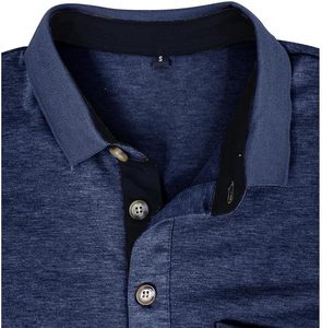 เสื้อกอล์ฟลำลองสำหรับผู้ชายเสื้อเชิ้ตแขนสั้นมีกระดุมแบบคลาสสิกเสื้อยืดผ้าฝ้ายสีพื้นเสื้อกอล์ฟมีสไตล์เสื้อซับเหงื่อ - Product Image 5