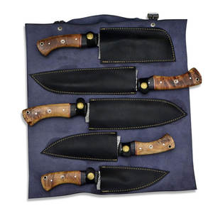 Juego de Cuchillos de Chef de Acero de Damasco Artesanal con Patrón Forjado a Mano, Cuchillos de Cocina Duraderos para Expertos Culinarios - Product Image 3