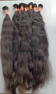 100% Proveedor de cabello a granel indio crudo natural, cabello alineado con cutícula directamente de cabello humano a granel sin procesar al por mayor indio teje - Product Image 4