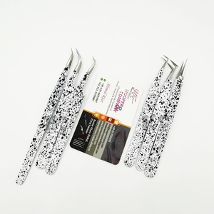 Pince à cils personnaliser la couleur durable en acier inoxydable pince à épiler extension de cils faite à la main testé pince à épiler Logo accepter le vison - Product Image 2