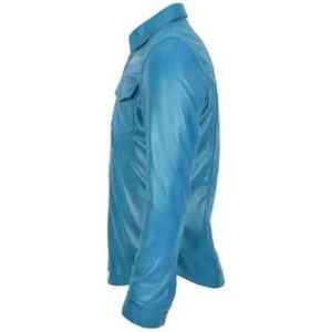 Camisas de Cuero Genuino de Diseño Personalizado Ajustable, Color Sólido, Más Vendidas, Transpirables, para Hombre, para Impresión Personalizada - Product Image 5