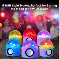 Haut-parleur boule disco 6 modes d'éclairage Haut-parleur Bluetooth Alimenté par USB