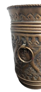 Jardinière moderne en aluminium, aspect antique en laiton, pour arrangement floral, aspect riche, jardinière artisanale, utilisée dans la décoration intérieure - Product Image 6