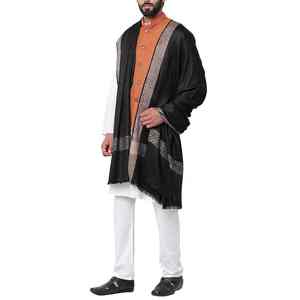 Men Winter Traditional <b>Wool</b> Shawl Soft Warm Solid Color Daily Use <b>Wrap</b> India & Pakistan Ethnic Breathable 300g - Product Image 4