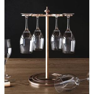 Estante de vino geométrico moderno de alta calidad con acabado de recubrimiento en polvo soporte para botella de vino soporte para estante de vino de barra de herramientas Metal DE LA India - Product Image 1