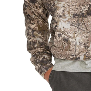 Sweat à capuche oversize confortable unisexe en tissu peigné 100% coton, imprimé camouflage jungle, automne - Product Image 3