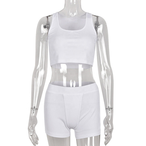 Nouveau chaud 2024 femmes haut court T-shirt pantalon court ensemble survêtement ensemble deux pièces t-shirt et Logo personnalisé ensembles courts - Product Image 5