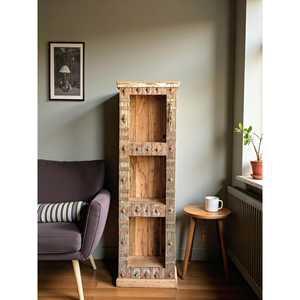 <b>Rustic</b> Wooden <b>Bookshelf</b> for Home Office Living Room Bedroom School Hotel with Durable Metal Cabinet Design - Product Image 2