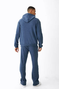 Ensemble deux pièces unisexe à capuche et évasé de vêtements de sport personnalisés 100% coton ensemble de jogging grande taille bon marché pour hommes - Product Image 2