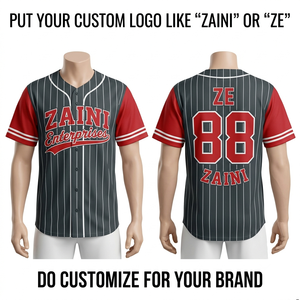 Maillots de baseball personnalisés 100% polyester, respirants, à séchage rapide, antibactériens, uniformes sportifs personnalisés, impression numérique - Product Image 4