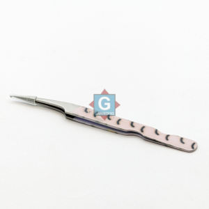 แหนบต่อขนตาสแตนเลสคุณภาพสูงเครื่องมือเสริมความงามแบบสั่งทำ - Product Image 4