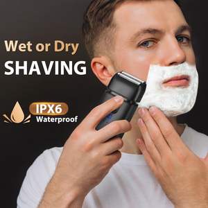Afeitadora Eléctrica de Lámina para Hombre, Velocidades Ajustables, Bloqueo de Viaje, Recargable, Recortadora, IPX7, 120 Minutos de Autonomía para Afeitar la Cara, RV - Product Image 1