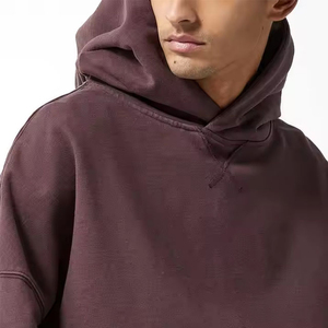 Sudadera con Capucha Ligera de Manga Larga con Diseño Personalizado de Marca Privada, Crea Tu Propio Logotipo, Sudadera con Capucha para Hombre, Estilo Oversize con Hombros Caídos - Product Image 4
