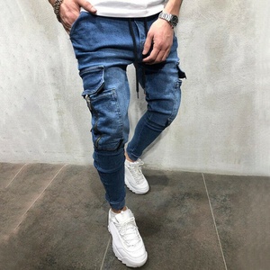 กางเกงยีนส์ผ้าฝ้าย100% สำหรับผู้ชาย, กางเกงย้อมสีล้วนซักได้สำหรับฤดูใบไม้ผลิ2025 - Product Image 3