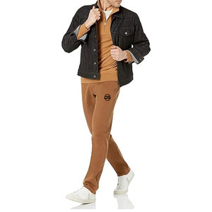 Pantalones de Lona Vaquera para Hombre, Estilo Urbano, Colores Personalizados, Corte Regular, Cintura Media, Pierna Recta, Transpirables, Ajustables, Estilo Deportivo - Product Image 4
