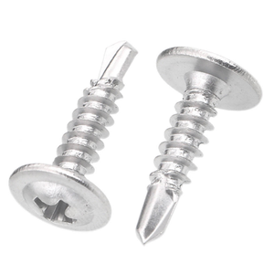 Tornillo Autorroscante de Cabeza Plana Grande de Acero Inoxidable y Acero al Carbono con Arandela, Tornillo Autorroscante de Cabeza Redonda para Chapa Metálica - Product Image 1
