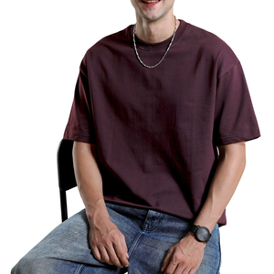 เสื้อยืดผู้ชายทรงโอเวอร์ไซส์ ผ้าฝ้ายพรีเมียม 100% ทรงหลวม ไหล่ตก ความยาวปกติ รับสกรีนโลโก้ เสื้อเปล่าสำหรับการแต่งกายอย่างมีสไตล์ - Product Image 5