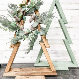 POUR ARBRE DE NOËL DÉCORATION ÉCOLOGIQUE CADEAU FAIT À LA MAIN Arbre en bois ornemental Fabriqué en cerisier un arbre pour toute saison - Product Image 1