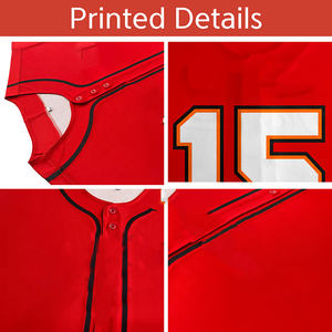 Uniforme de béisbol sublimado hecho en Pakistán Jerseys de béisbol Pantalones cortos Manga botón Abajo Jersey de béisbol personalizado - Product Image 4