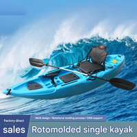 Kayak de pêche professionnel rotomoulé de 3 mètres - Canoë durable à assise surélevée pour les aventures sur lac, rivière et océan